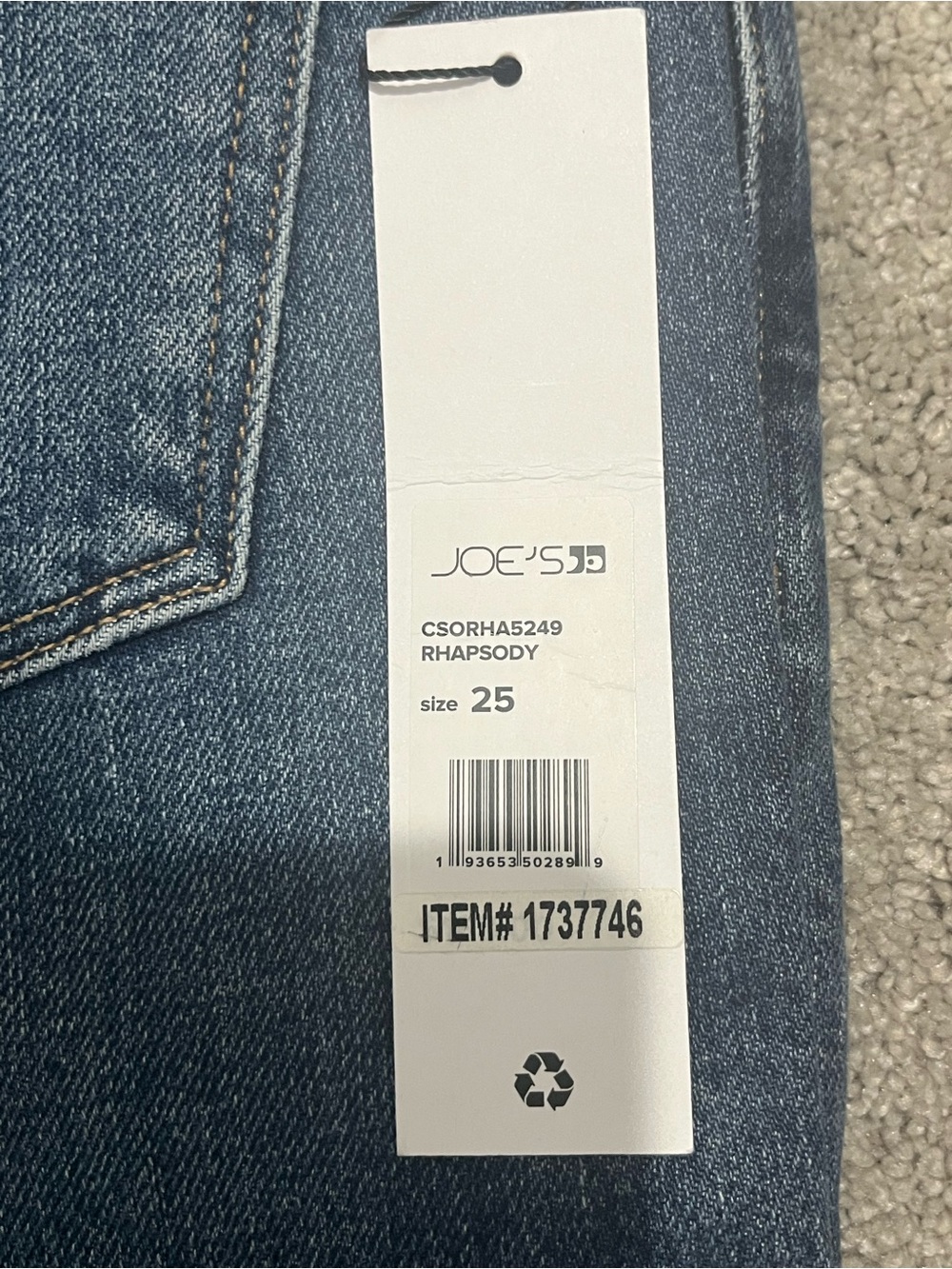 Joe's Jeans blue mid-rise cigarette crop jeans - Picture 4 of 4